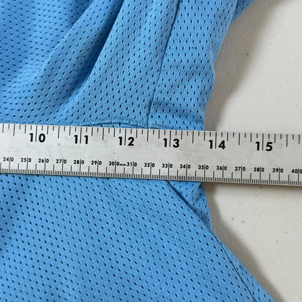Nike Dazzle Basketball‎ Shorts Mens XL Blue Silky Shiny UNC Baggy Reversible